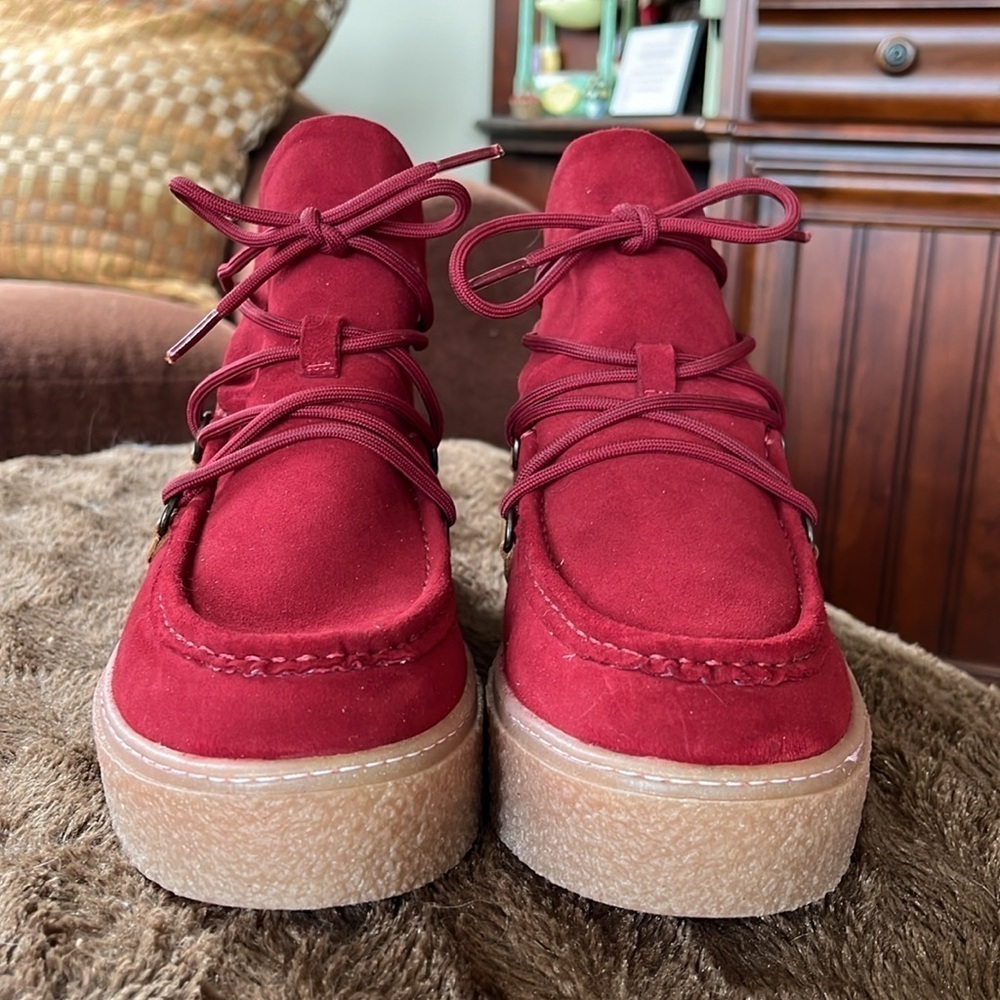 Hush Puppies Red Ankle Boots - Picture 6 of 15